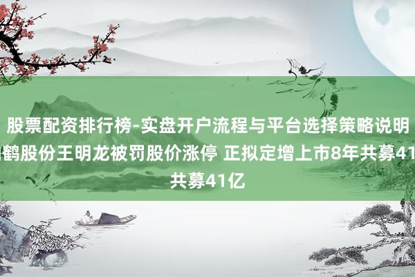 股票配资排行榜-实盘开户流程与平台选择策略说明 仙鹤股份王明龙被罚股价涨停 正拟定增上市8年共募41亿