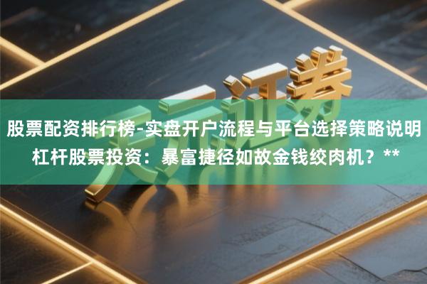 股票配资排行榜-实盘开户流程与平台选择策略说明 杠杆股票投资：暴富捷径如故金钱绞肉机？**